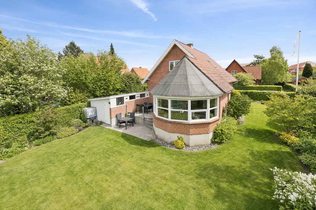 Aerial - Rustic Villa with Garden in Viborg