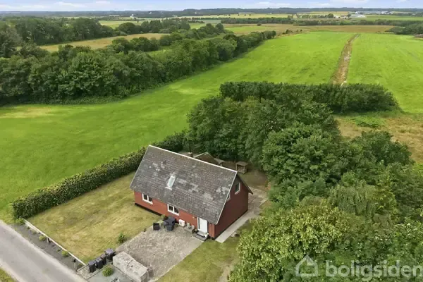 Õhuvaade - Villa with Open Field View in Bramming