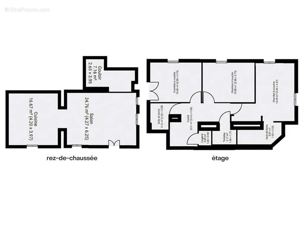 Plan - Duplex Rénové avec Jardin à Montchat