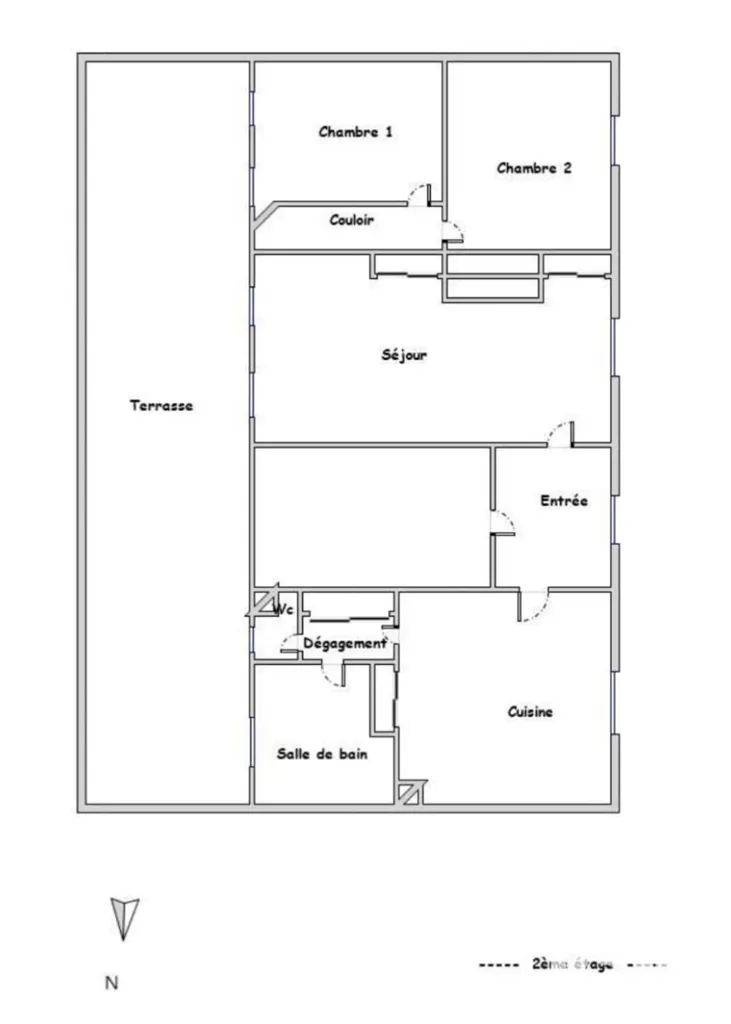 Plan - Appartement 6 Pièces avec Terrasse en Centre-Ville