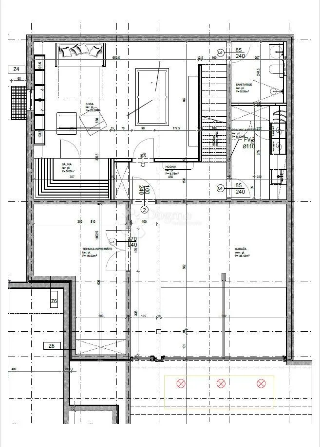 Plan - Modern Villa with Sea View in Bol