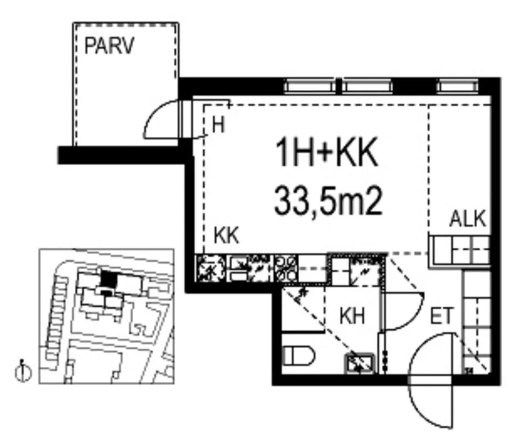 Duplex with Balcony in Leppävaara, Espoo