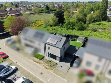 Õhuvaade - Modern House with Solar Panels in Eeklo