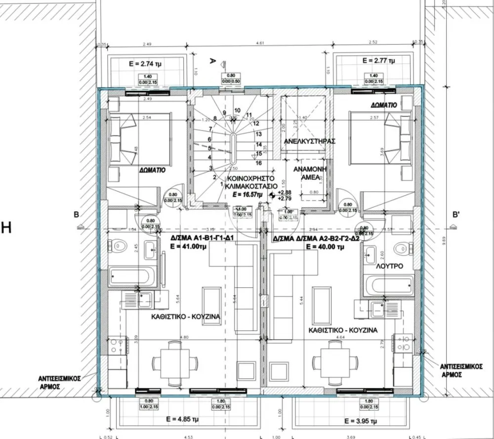 Plan - Modern Flat with Lift in Ampelokipoi