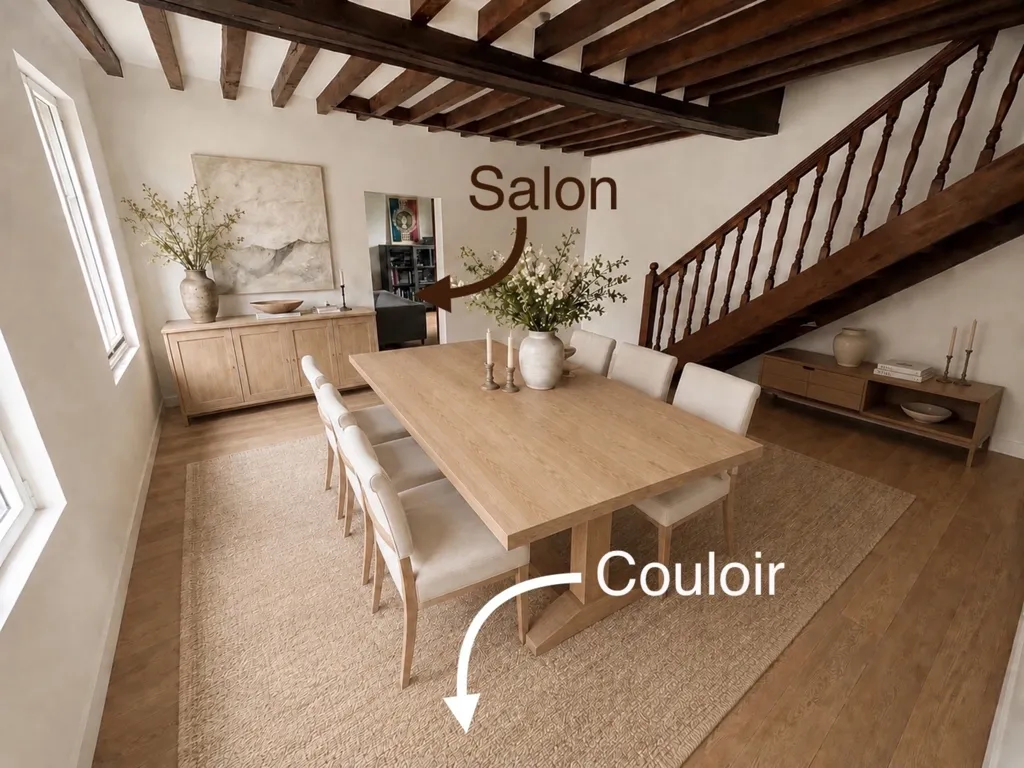 Salle à manger - Longère avec Dépendance à Bazicourt