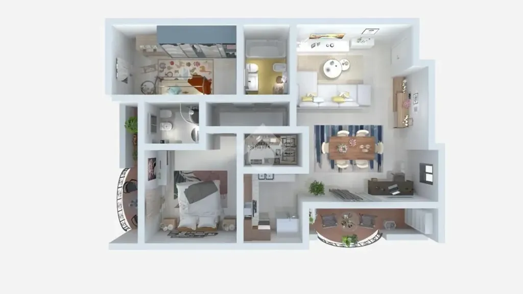 Plan - Attico with Balcony in Crespiatica