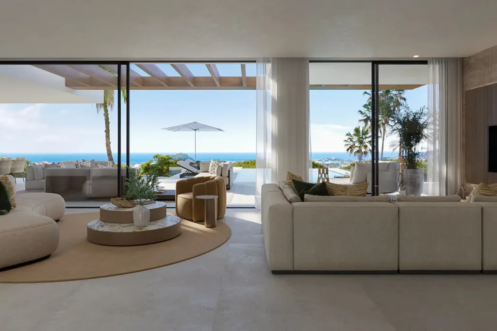 Soggiorno - Luxury Villa with Panoramic Views in Estepona