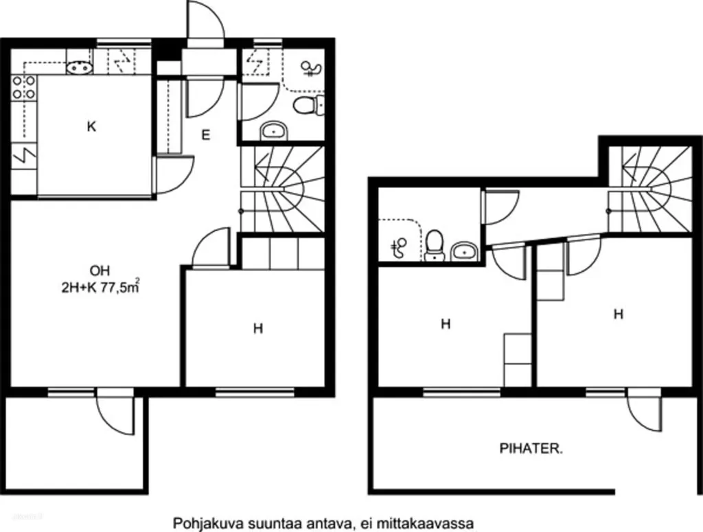 Planimetria - Two-Storey House with Balcony in Vantaa