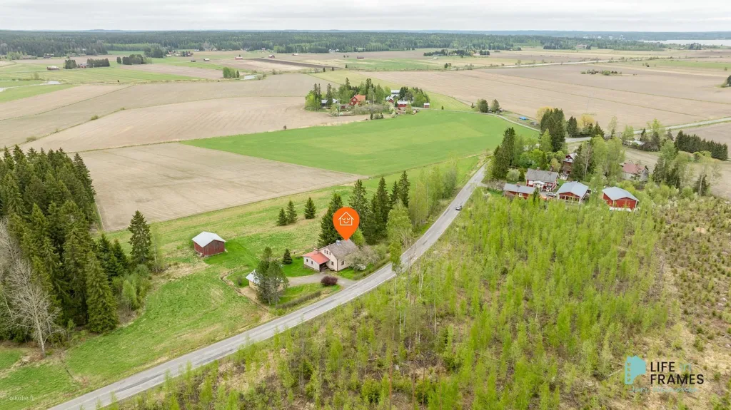 Vue aérienne - Detached House with Sauna on Large Plot in Sastamala