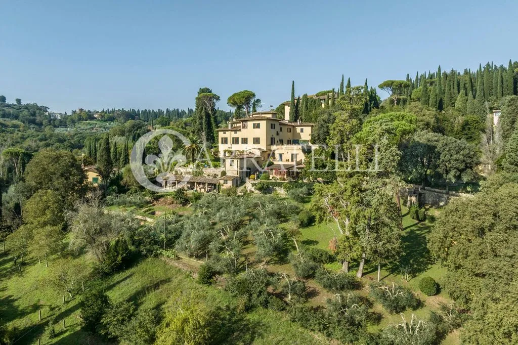Vue aérienne - Historic Villa with Private Park in Florence