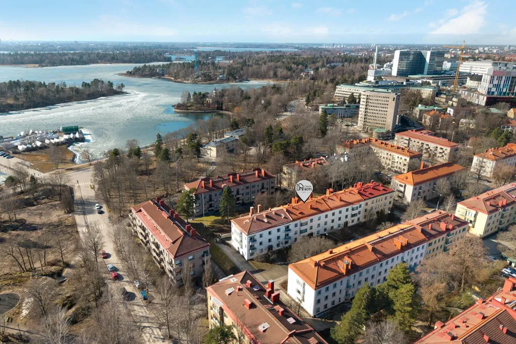 Õhuvaade - Triplex with Sea Views in Töölö
