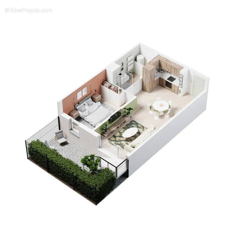 Floor Plan - New 2-Bed Flat with Parking in Cers