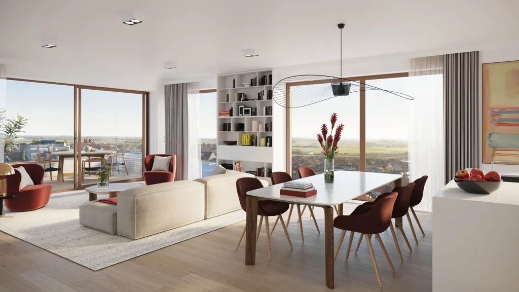 Séjour - Appartements Moderne avec Vue Mer à Ostende
