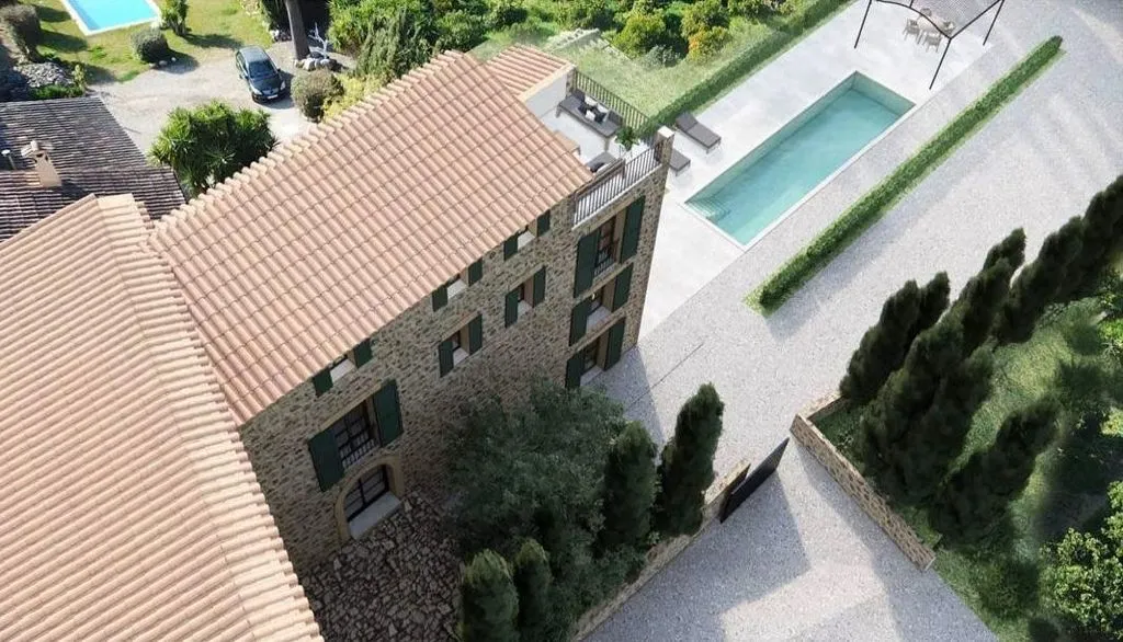 Vue aérienne - Building Land with Stream in Soller, Mallorca
