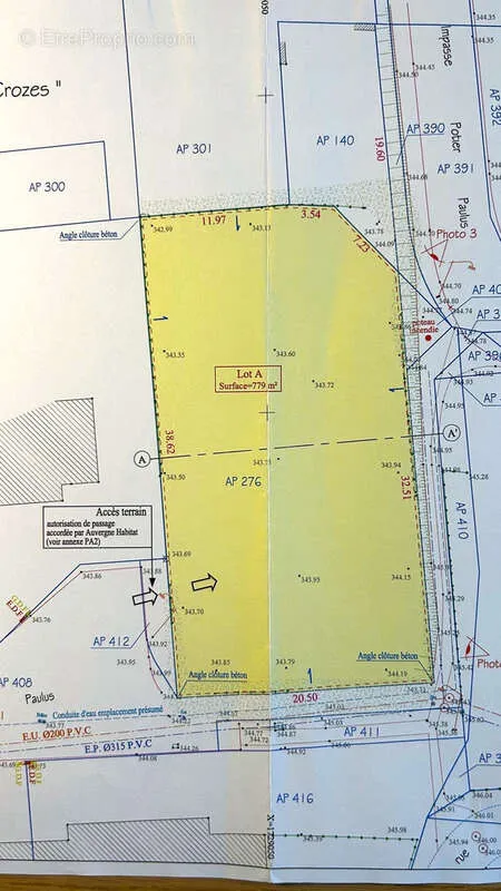 Plaan - Buildable Plot with Utilities in Lezoux