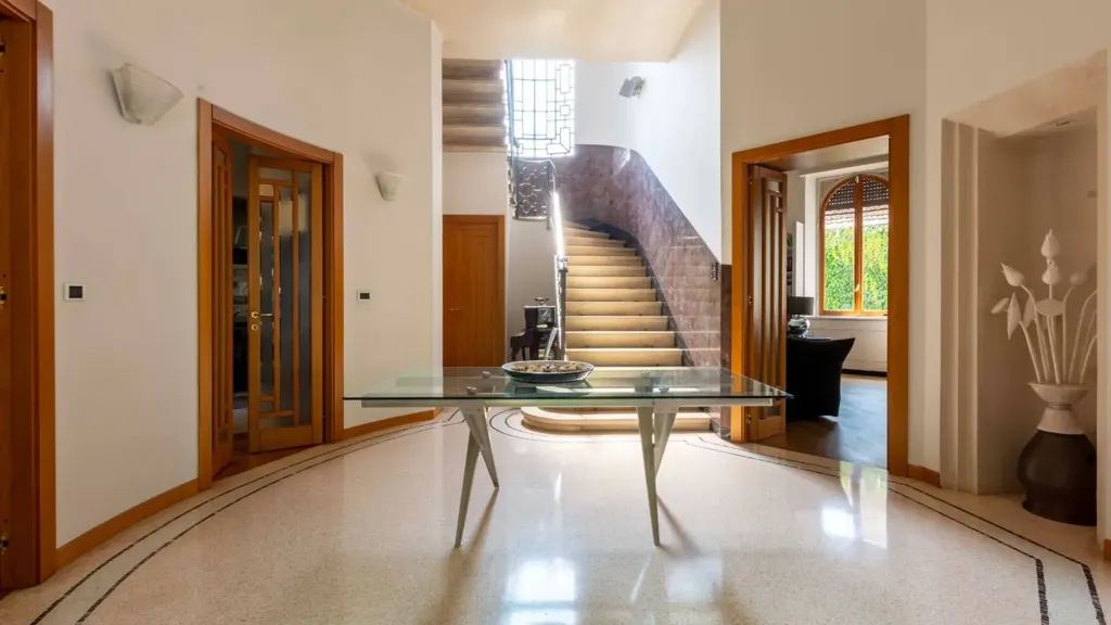 Hallway - 1920s Villa with Garden in Vigevano Centre