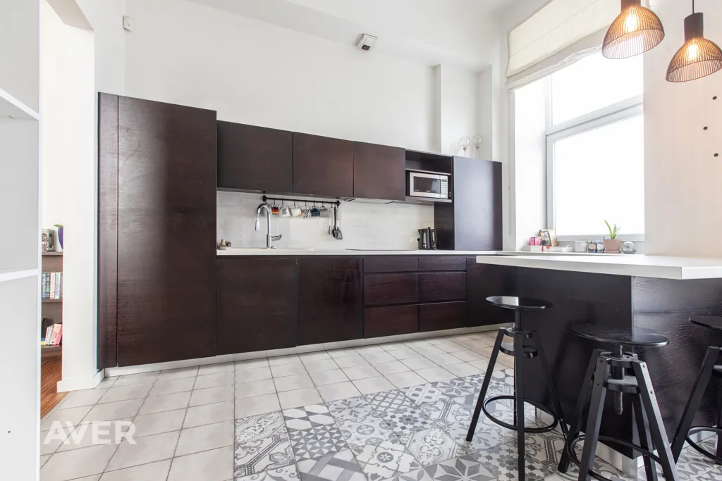 Cuisine - Renovated Apartment with Panoramic View in Torņakalns