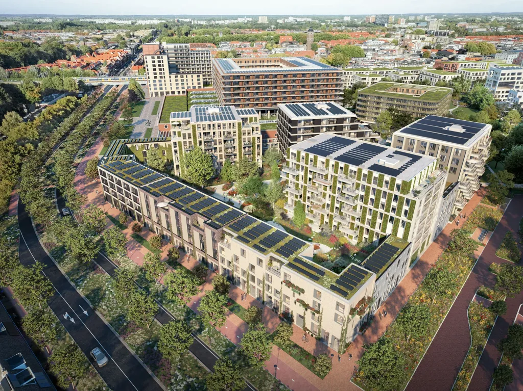 Vue aérienne - Parkview Apartment with Balcony in Utrecht