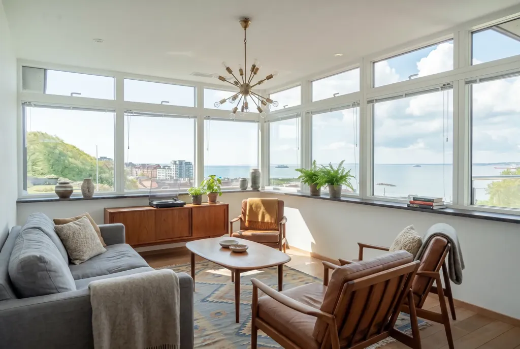 Séjour - Architectural Villa with Sea View in Helsingborg