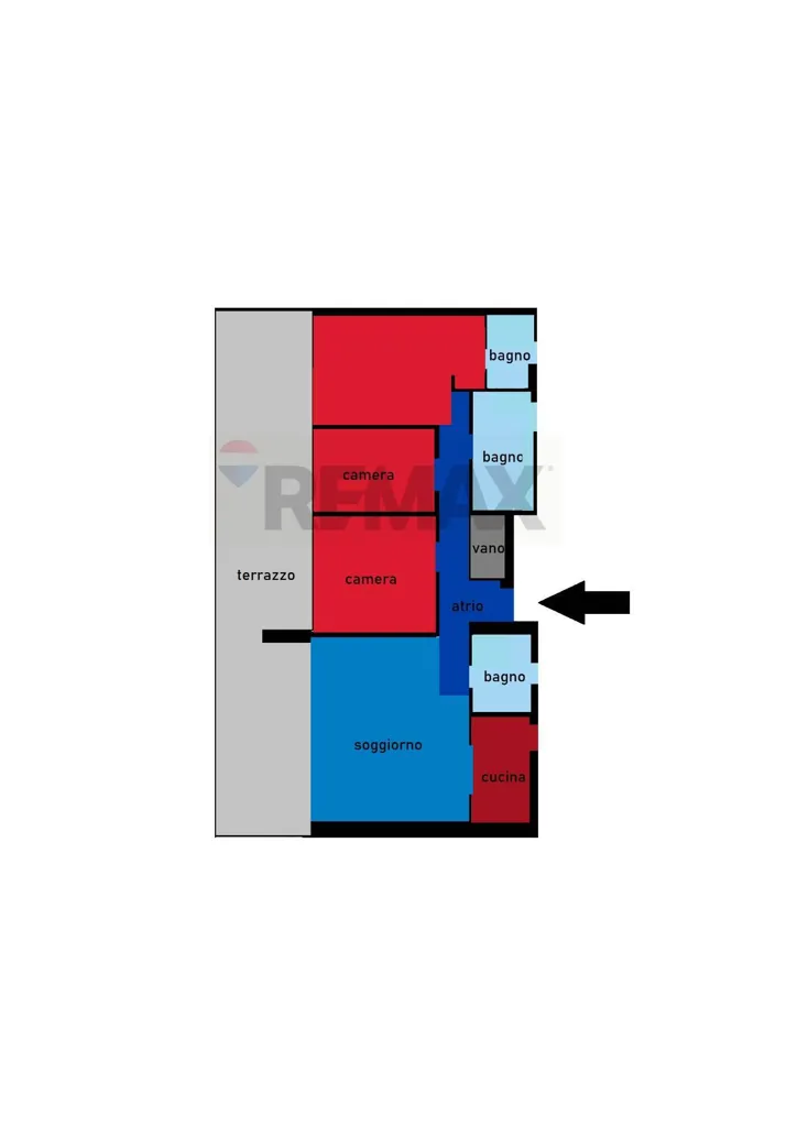 Plaan - Attic with Pool in Central Jesolo
