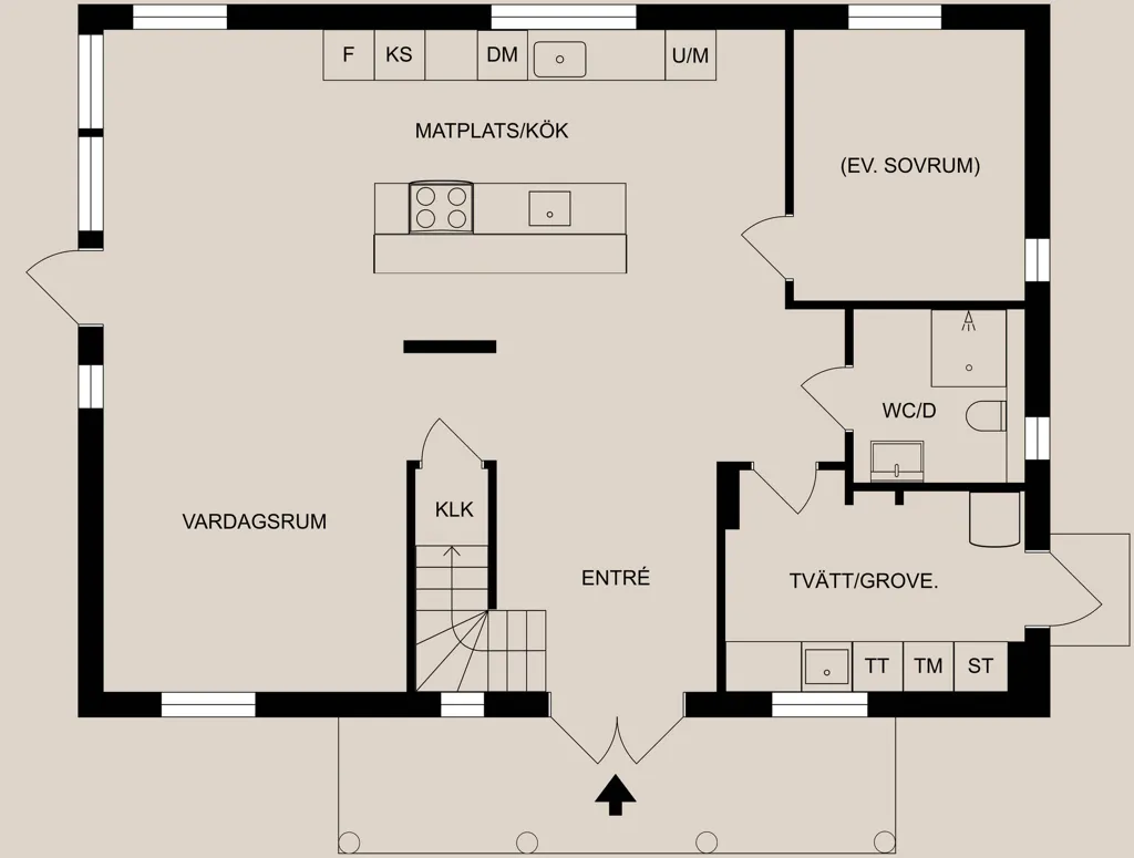 Plan - Contemporary Two-Storey House in Svärtinge