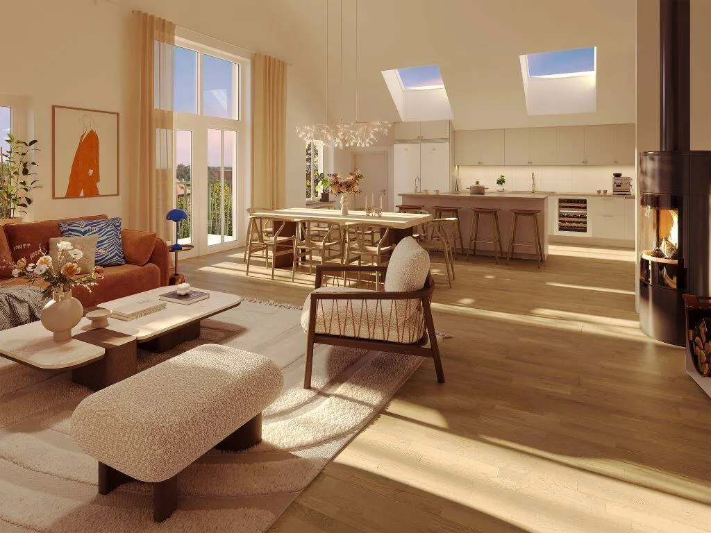 Séjour - Apartment with Large Balcony in Linköping