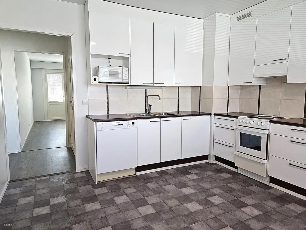 Kitchen - Fully Renovated Flat with City Centre Proximity in Rauma