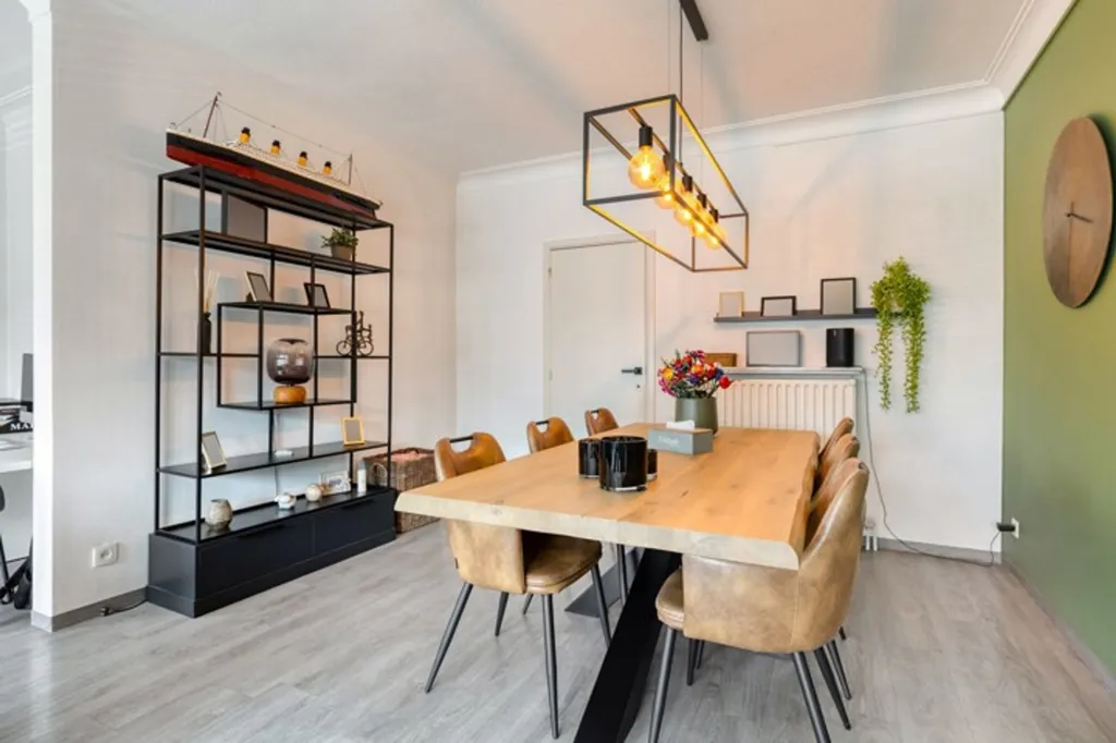 Dining Room - Renovated Apartment with Terrace in Boechout