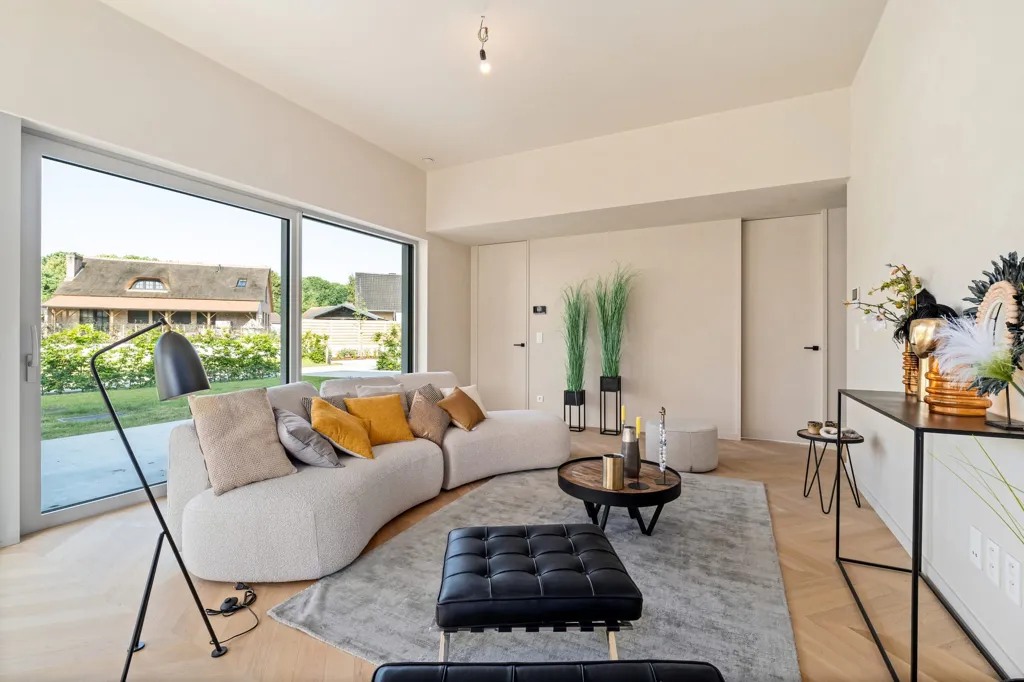 Séjour - Villa Néo-Bâtie avec Terrasse à Berlare