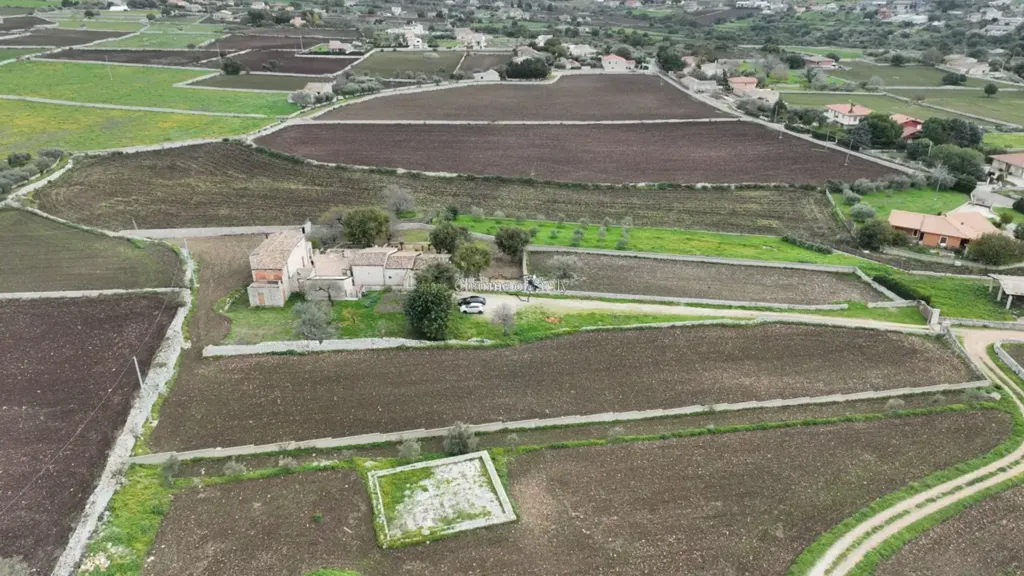 Aerial - Historic Stone Villa with Garden in Modica