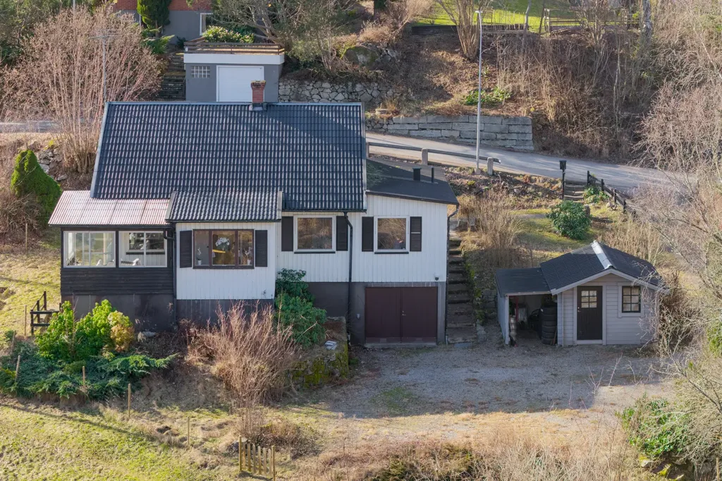 Vue aérienne - Charming House with Garden by the River in Olofström