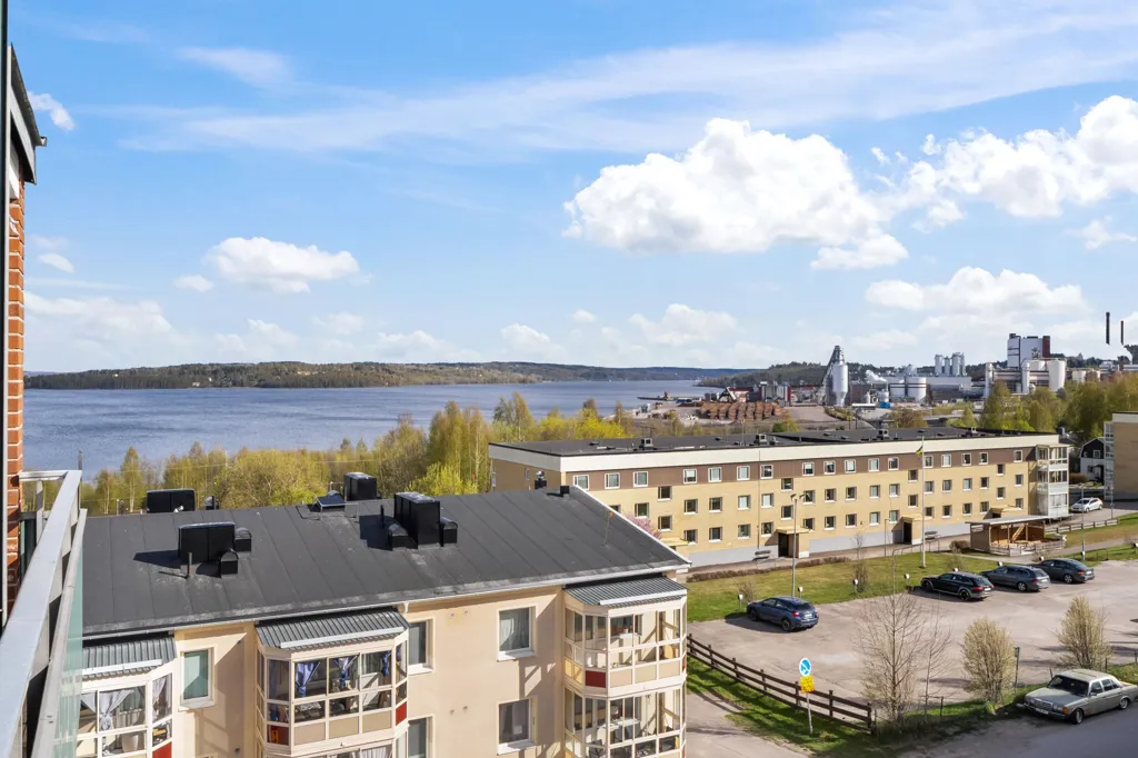 Vue aérienne - Spacious Two-Bedroom Flat with Balcony in Central Timrå
