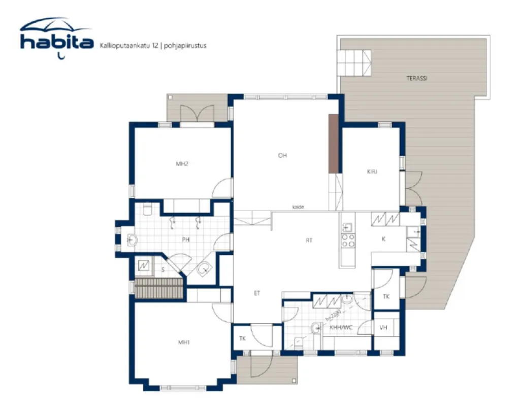Planimetria - Detached House with Sauna in Tornio