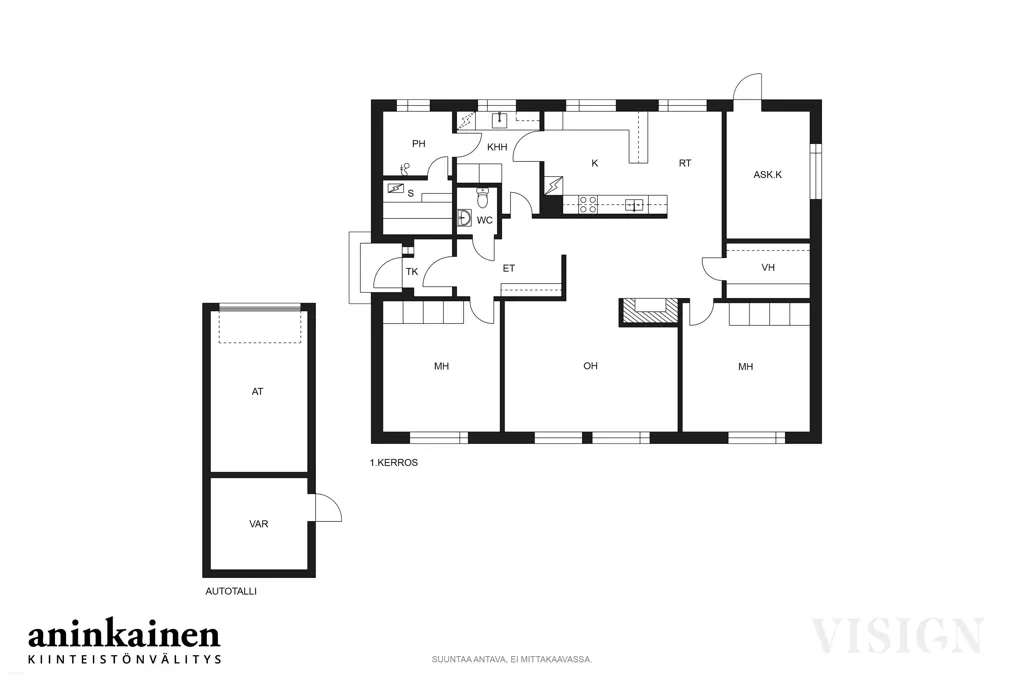 Planimetria - Detached House with Garden in Paimio