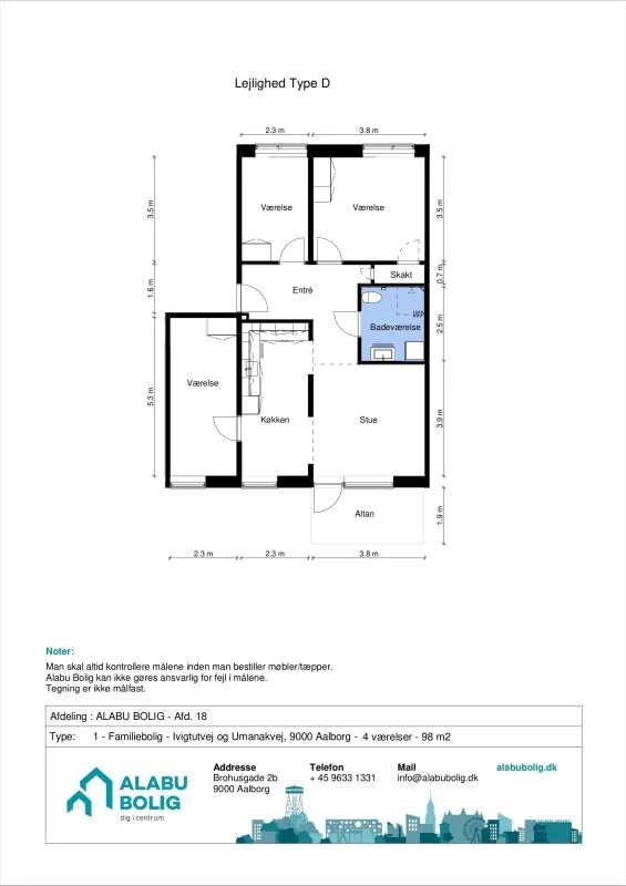 Floor Plan - Apartment with Elevator in Aalborg SØ
