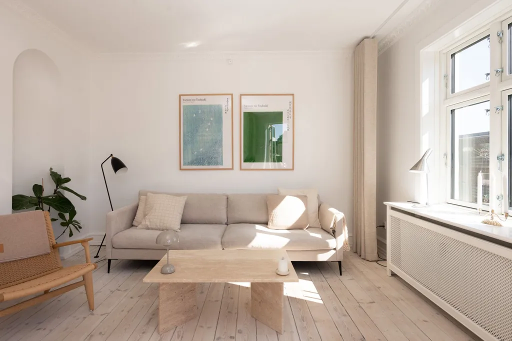 Séjour - Turnkey Flat with Historic Charm in Copenhagen Ø