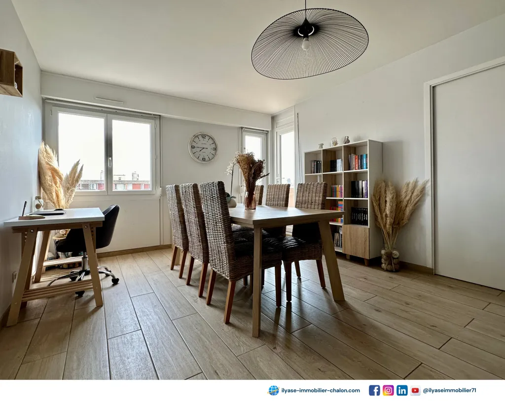 Dining Room - Bright T4 Apartment with Balcony in Chalon-sur-Saône