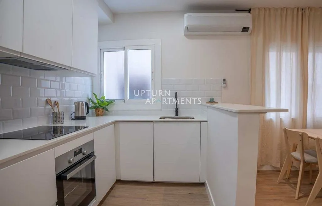 Köök - Furnished Flat with AC in Sants