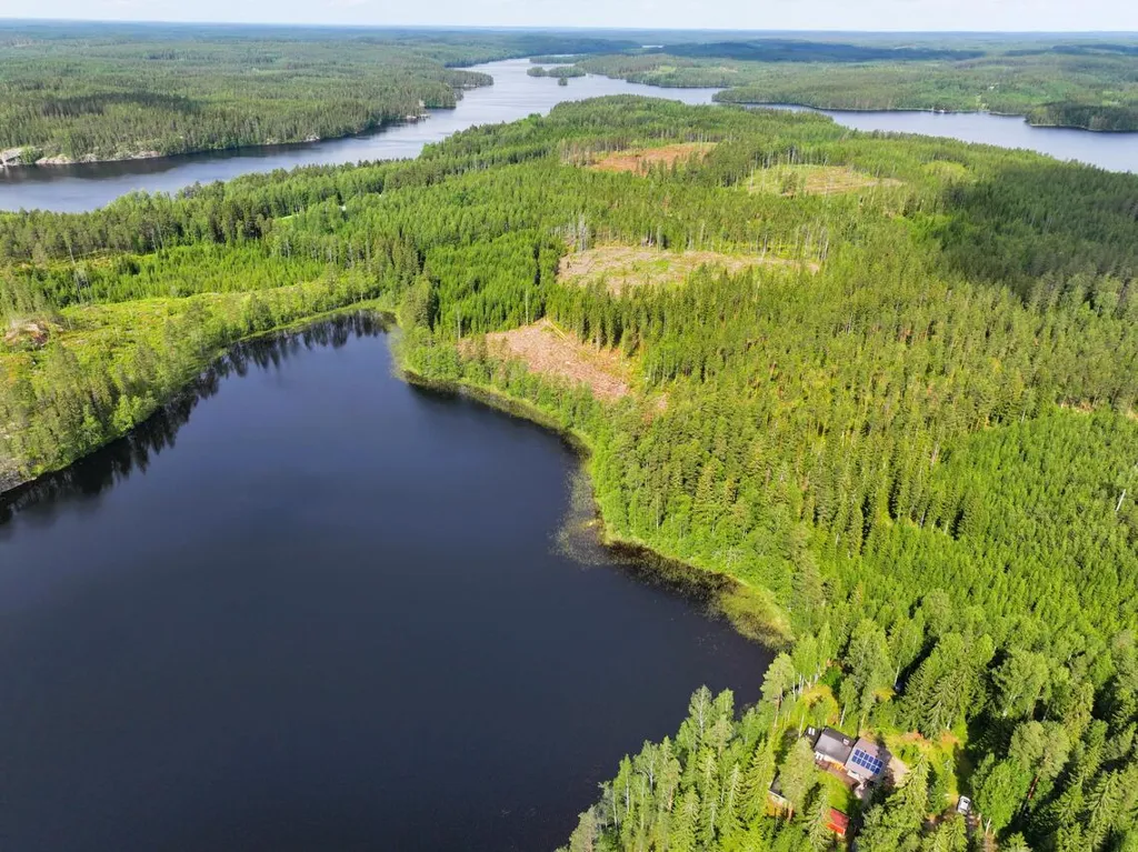 Õhuvaade - Cottage with Private Lakefront in Suurijärvi
