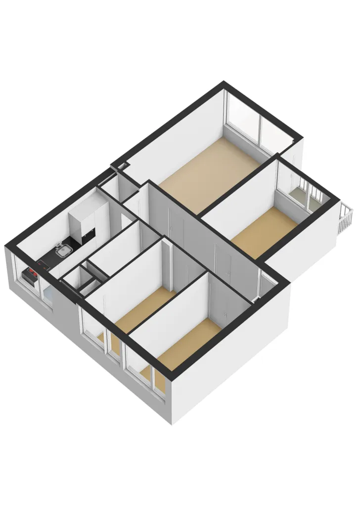 Plaan - 4-Bedroom Apartment with Balcony in Katwijk