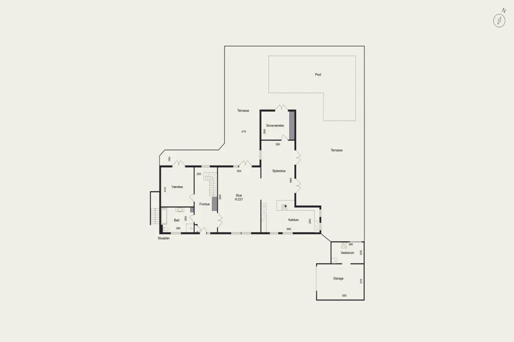 Plan - Fenced Villa with Garden in Solrød Strand