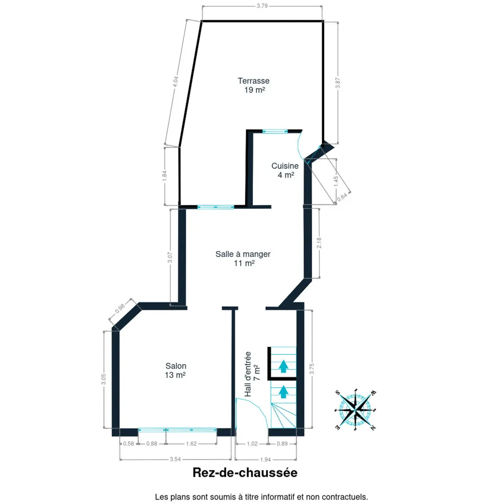 Plaan - Charming House with Courtyard in Evere