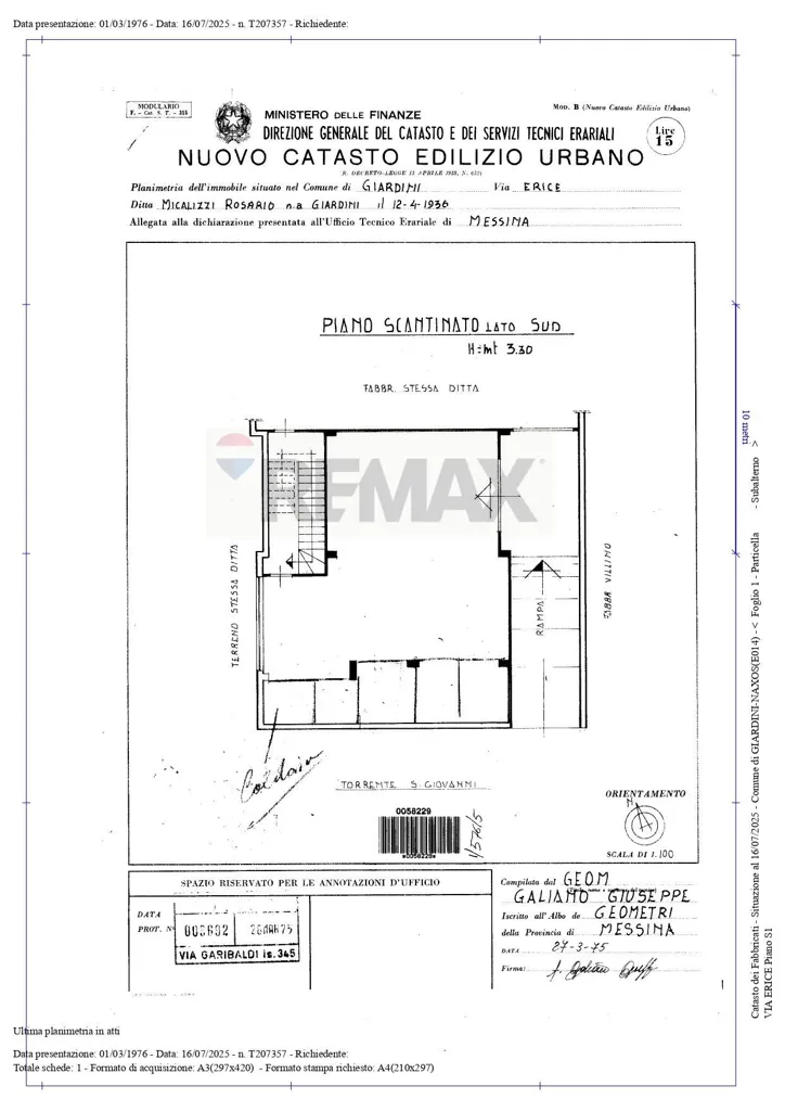 Plaan - Garage with 103 m² in Giardini Naxos
