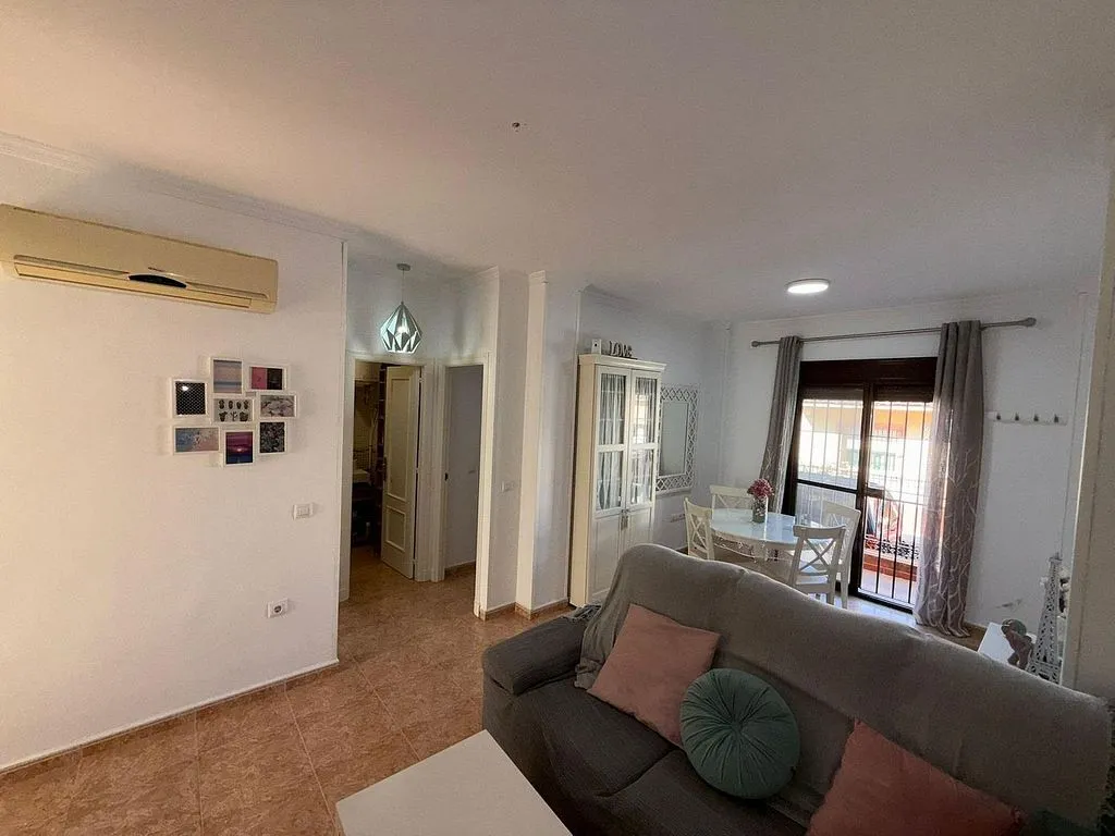 Living Room - 2-Bed Apartment with Terrace in Chipiona