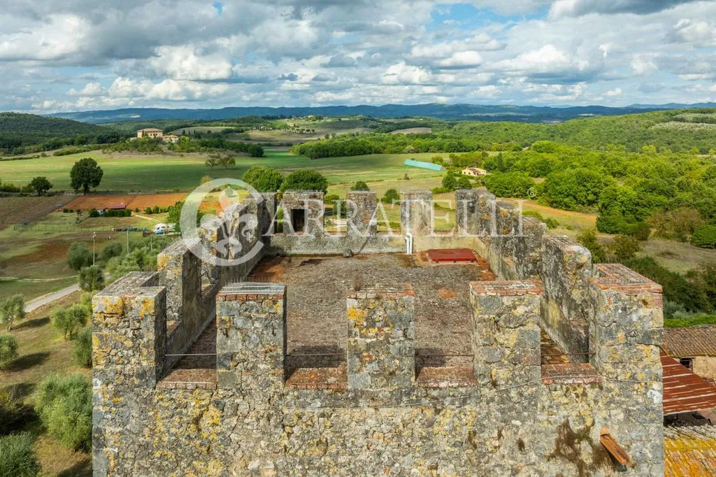 Vue aérienne - Medieval Tower with Panoramic Views in Monteriggioni