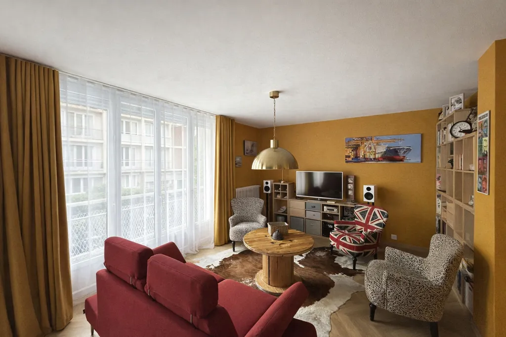 Séjour - Appartement Lumineux avec Cuisine Moderne à Saint-Nazaire