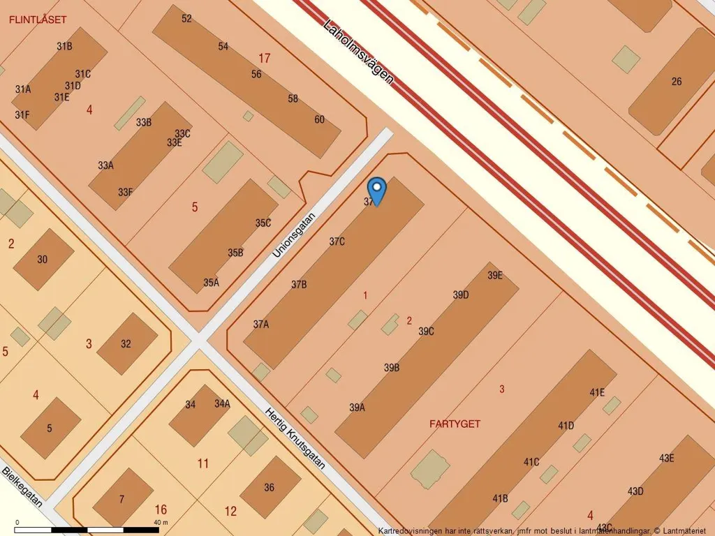 1-toaline korter asukohas Halmstads kommun