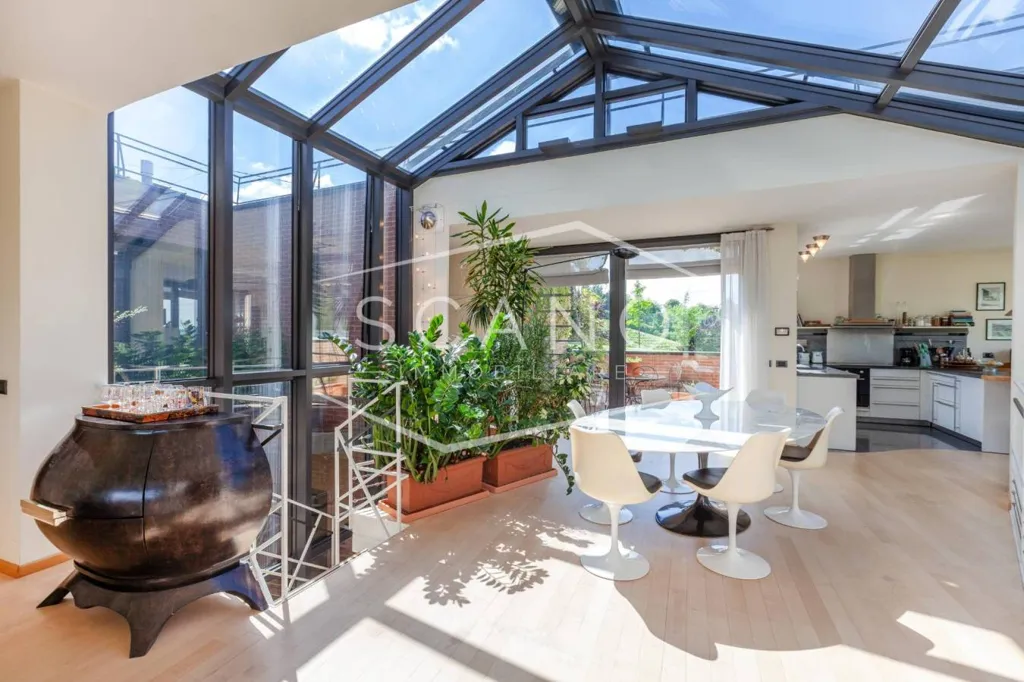 Dining Room - Architectural Villa with Panoramic View in Alba
