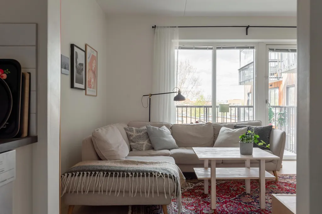 Living Room - Modern Flat with Balcony in Södra Ladugårdsängen