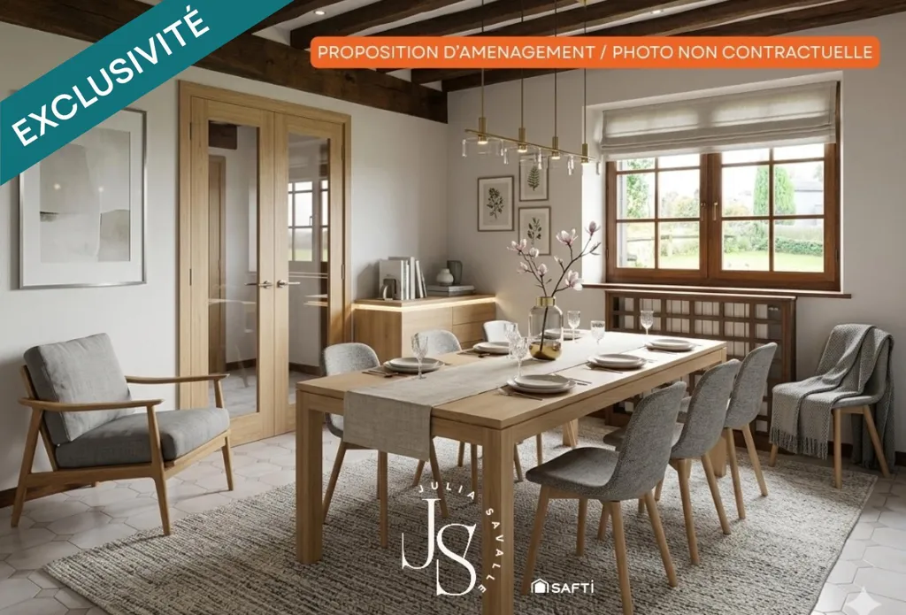 Salle à manger - Longère Normande avec Jardin à Nointot